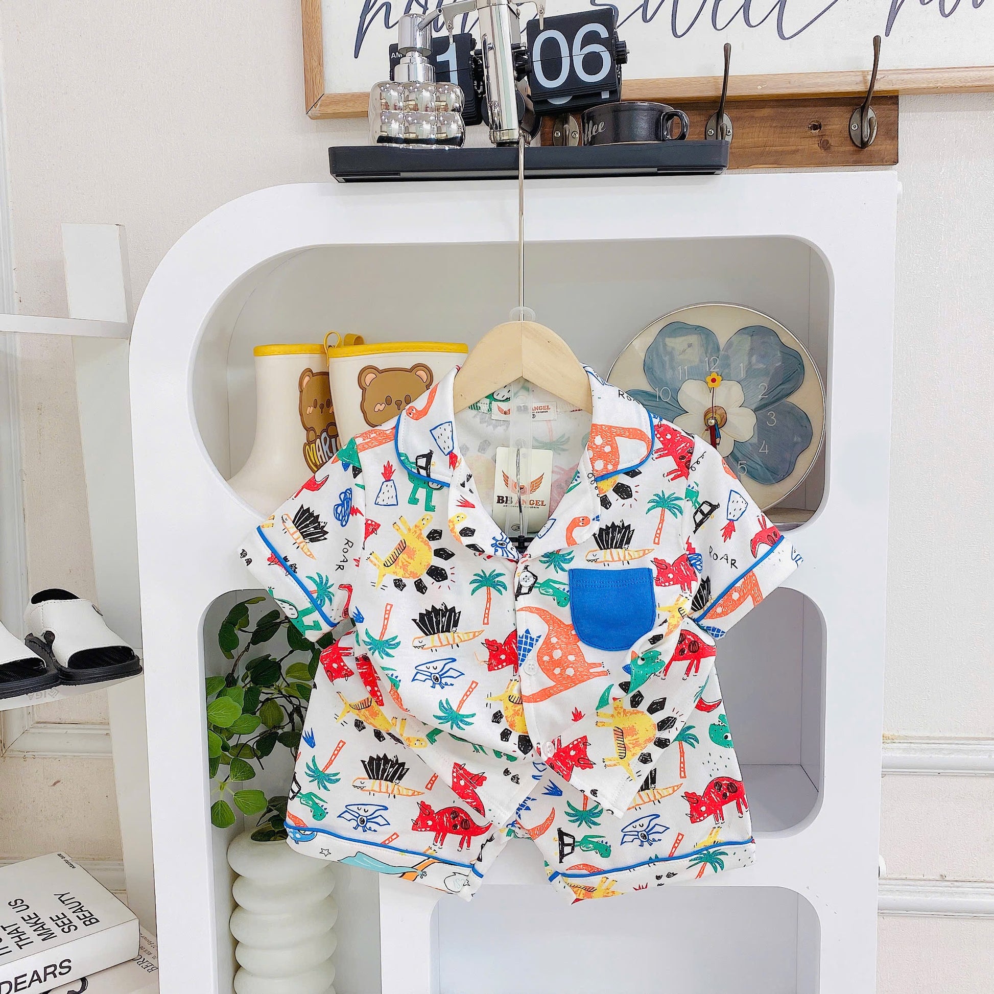 Buttondown Pizama with Shorts II