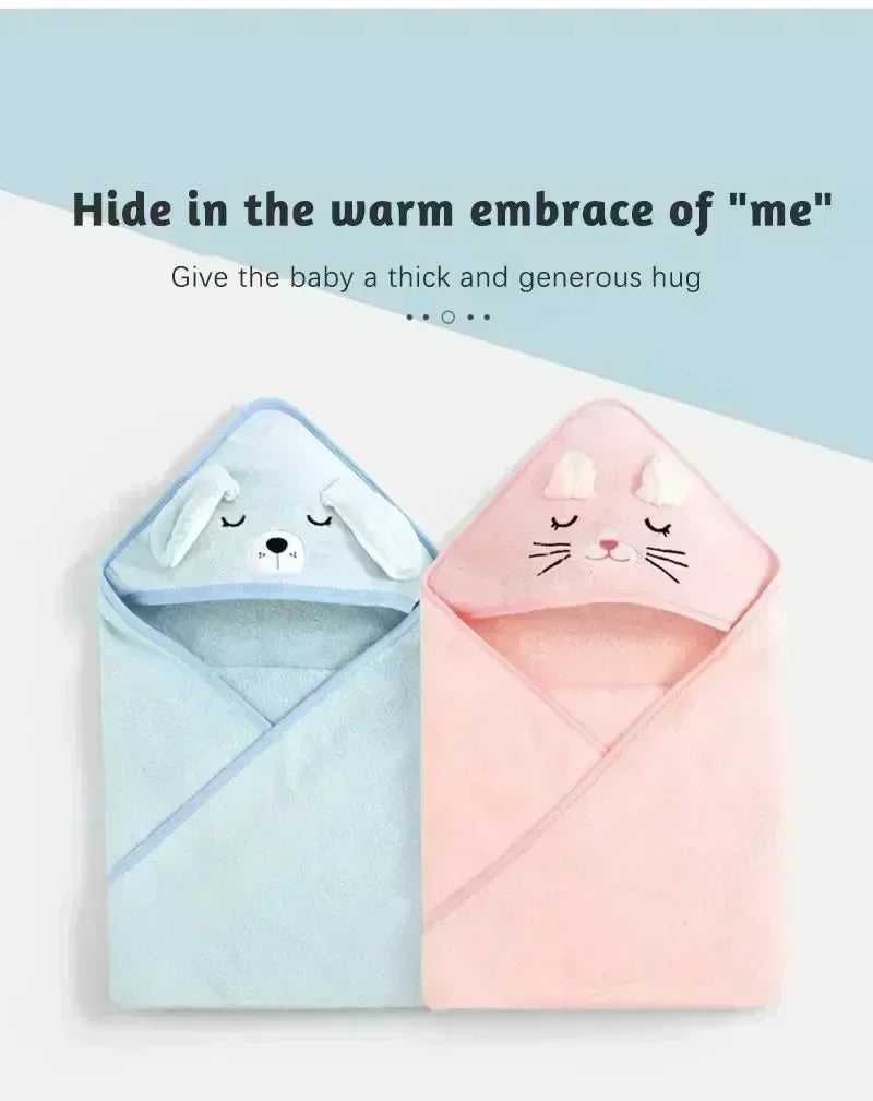 Animal Baby Bath Towel Coral Fleece Bath Towels 0-12 Months
