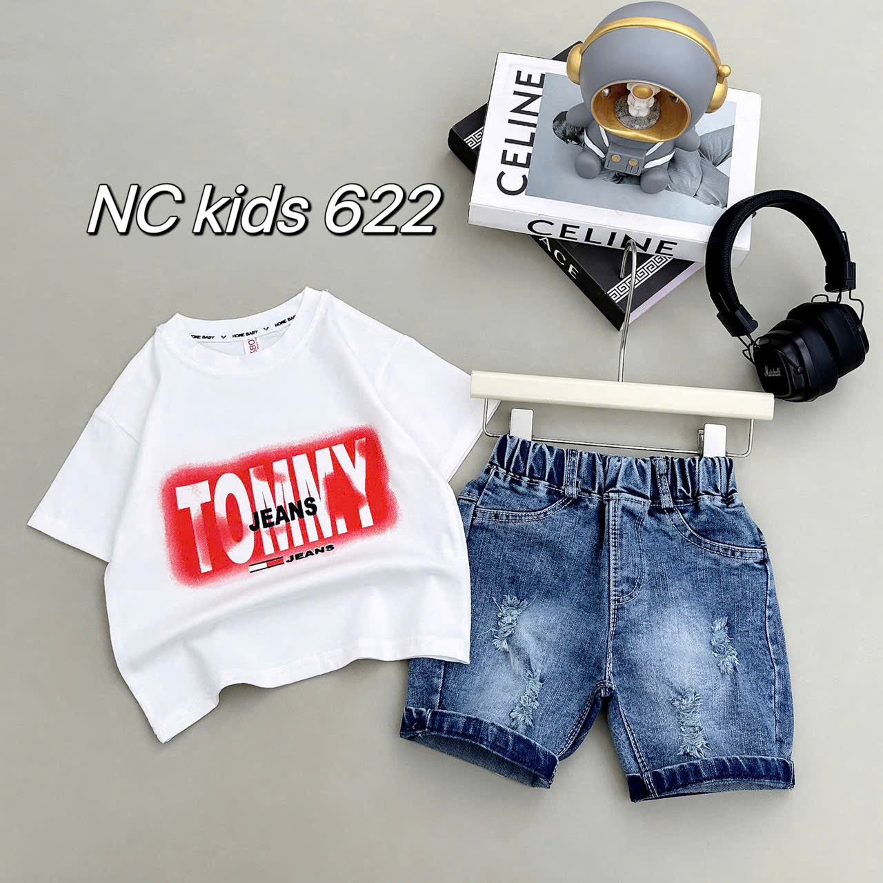 Boys Casual sets with Soft Denim Berms