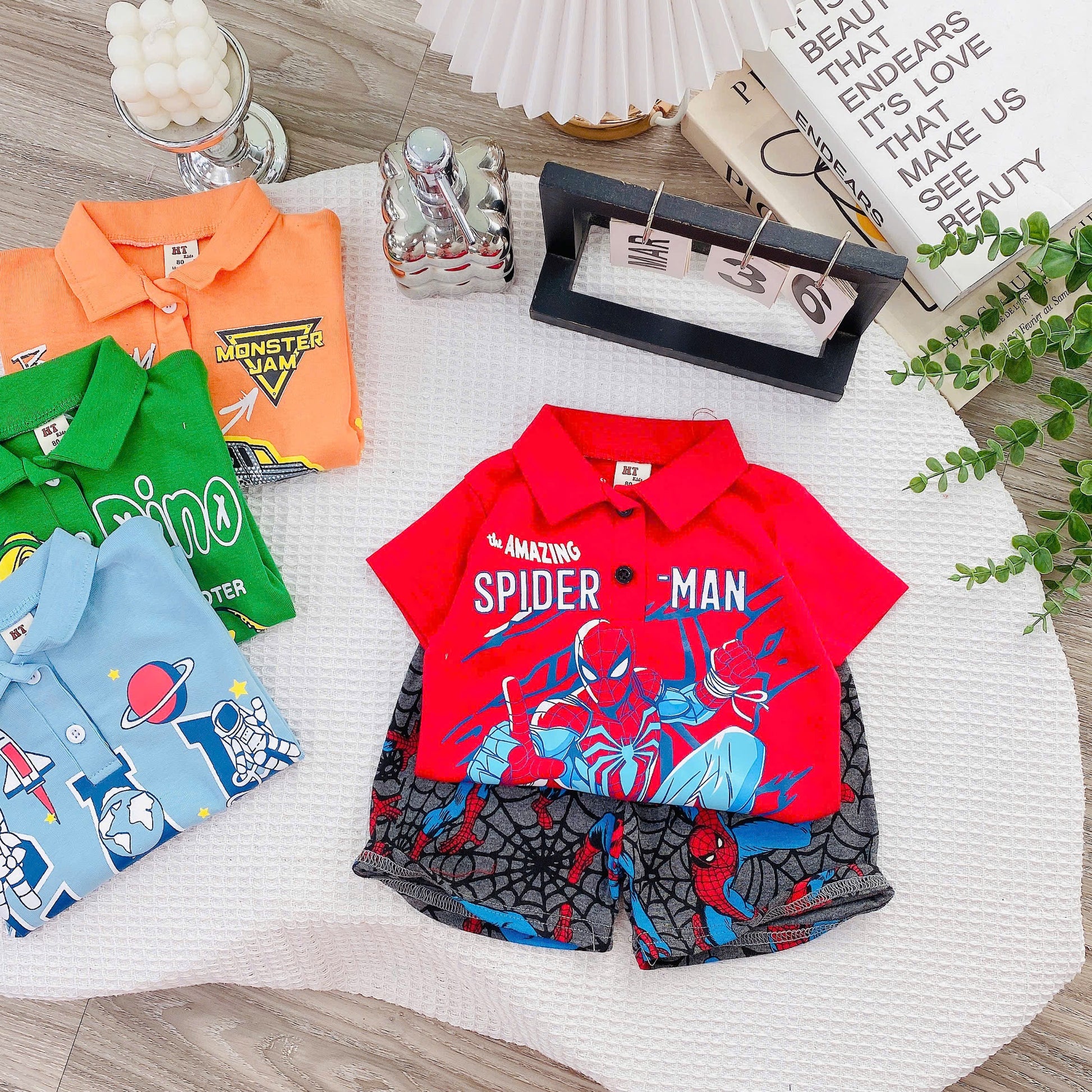 Boys Printed Set with Collar