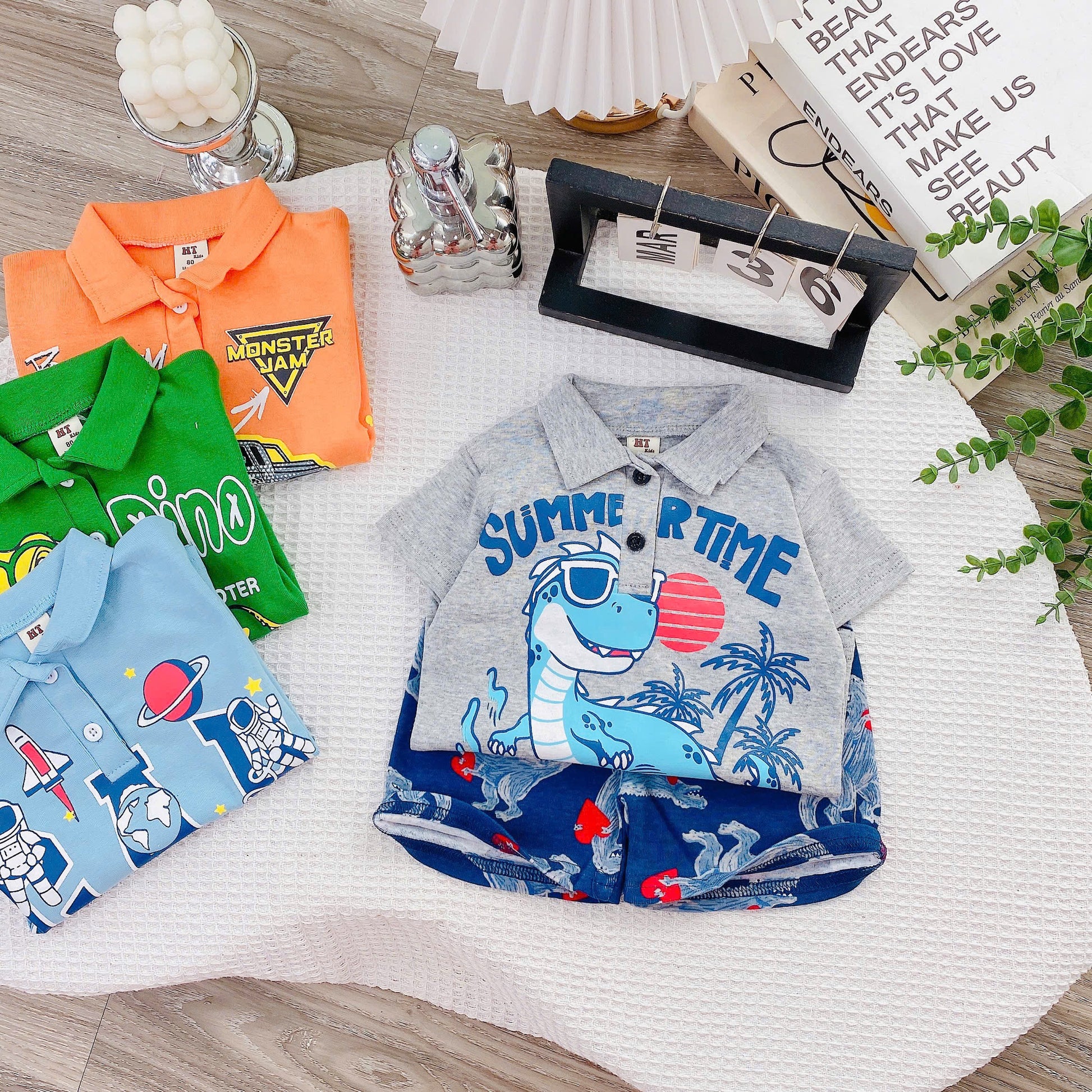 Boys Printed Set with Collar