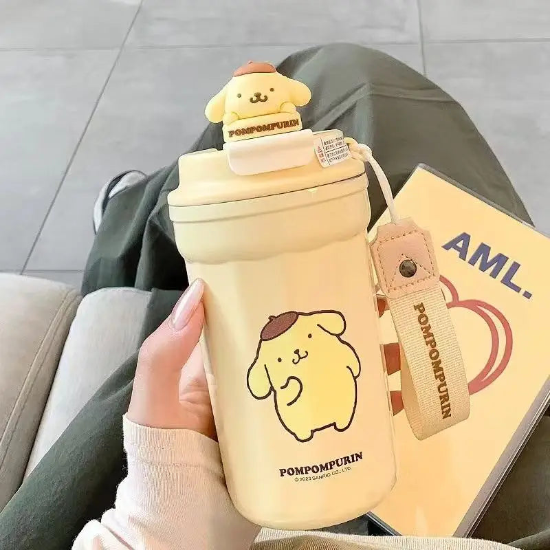 Sanrio Straw Thermos Bottle