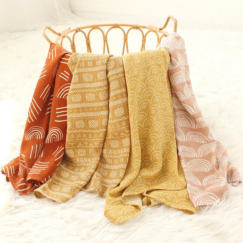 Muslin Swaddle Blanket Baby Bamboo Cotton 60X60 / 120X120