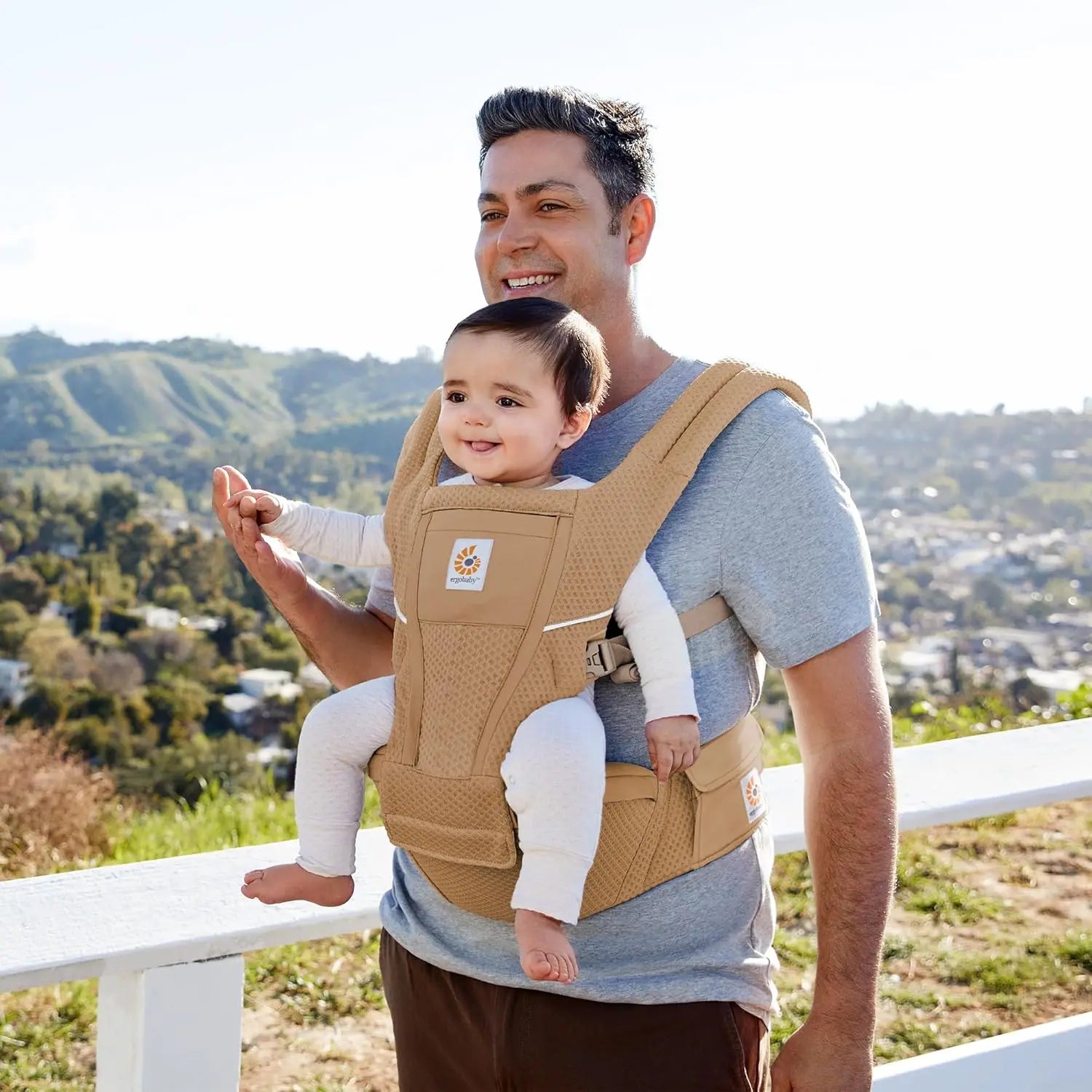 Ergobaby Breathable Baby Carrier with Enhanced Lumbar Support and Lightweight Comfort