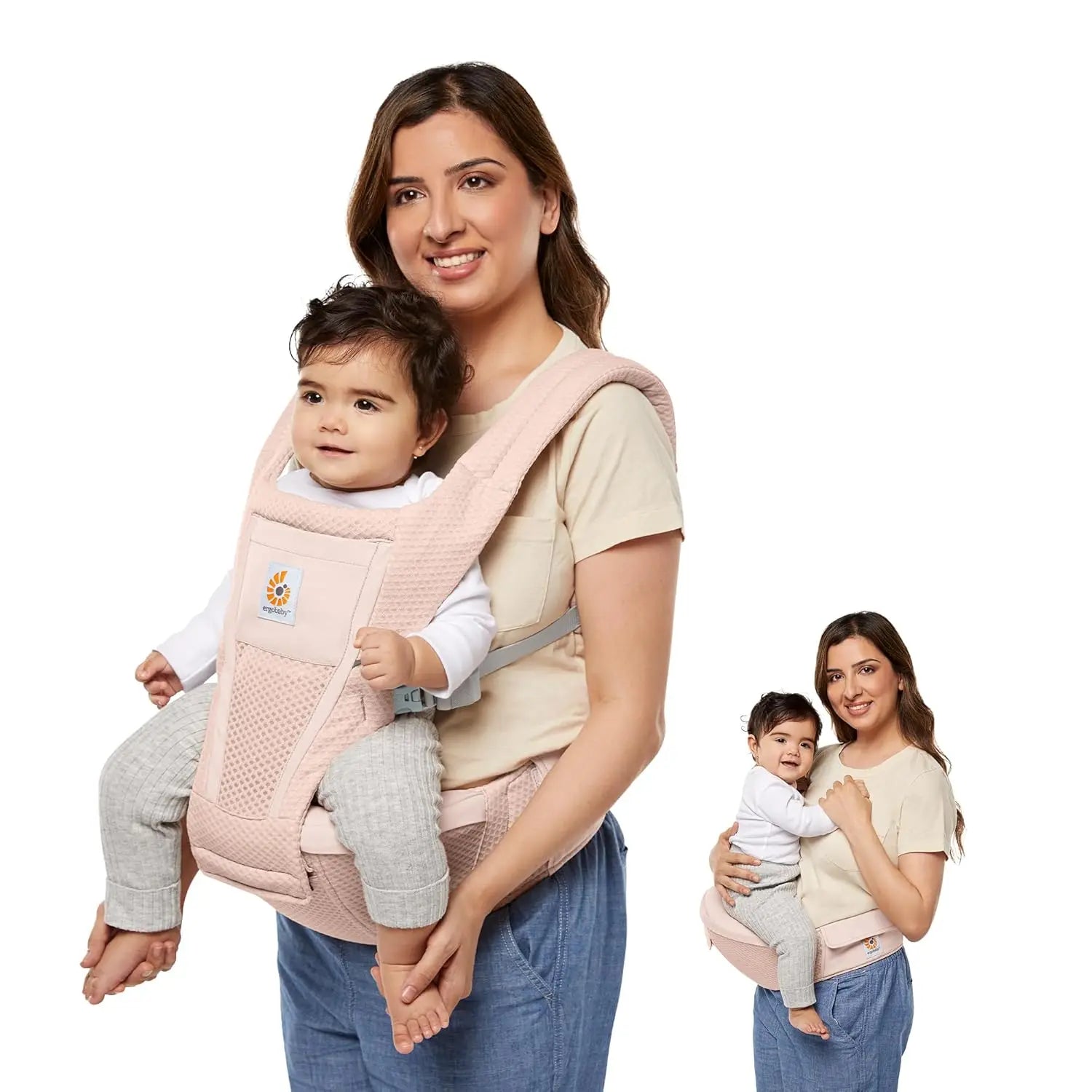 Ergobaby Breathable Baby Carrier with Enhanced Lumbar Support and Lightweight Comfort
