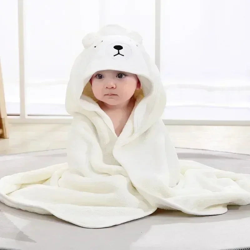 Animal Baby Bath Towel Coral Fleece Bath Towels 0-12 Months