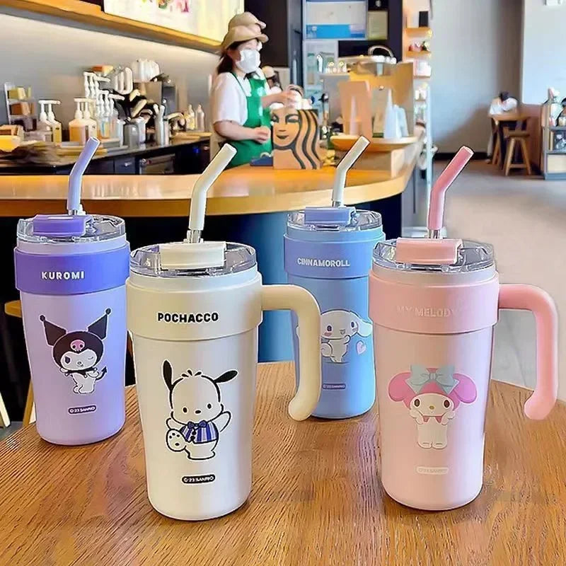 Sanrio Straw Thermos Bottle