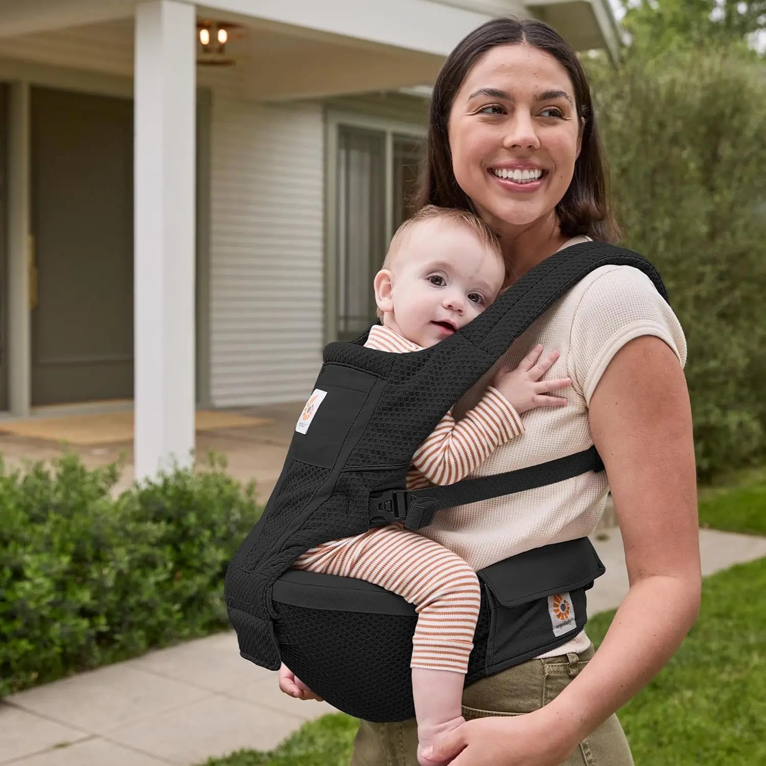 Ergobaby Breathable Baby Carrier with Enhanced Lumbar Support and Lightweight Comfort