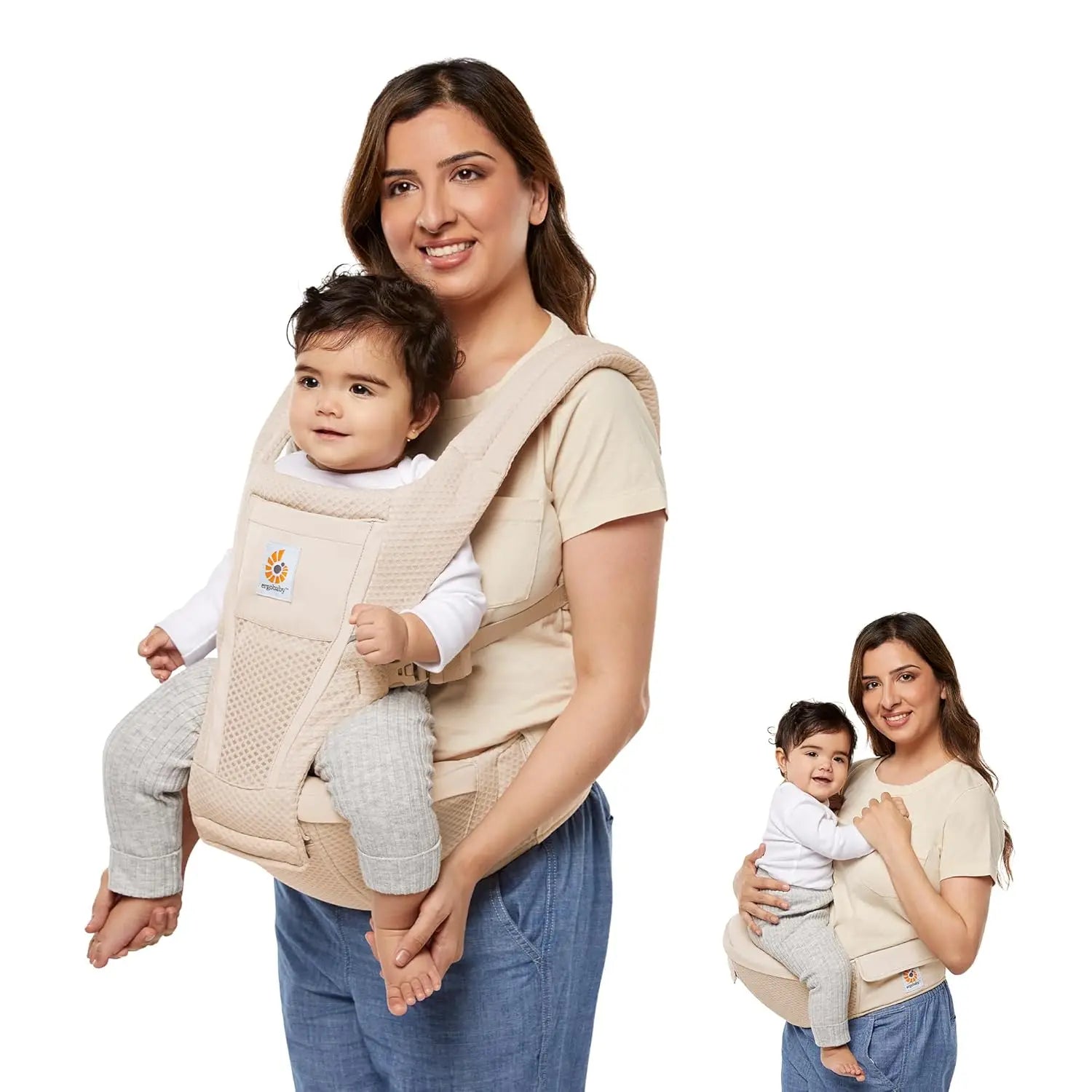 Ergobaby Breathable Baby Carrier with Enhanced Lumbar Support and Lightweight Comfort