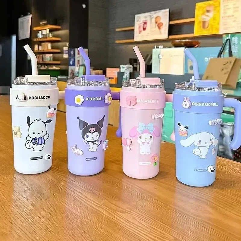 Sanrio Straw Thermos Bottle