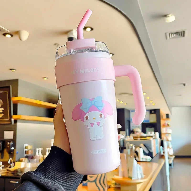 Sanrio Straw Thermos Bottle