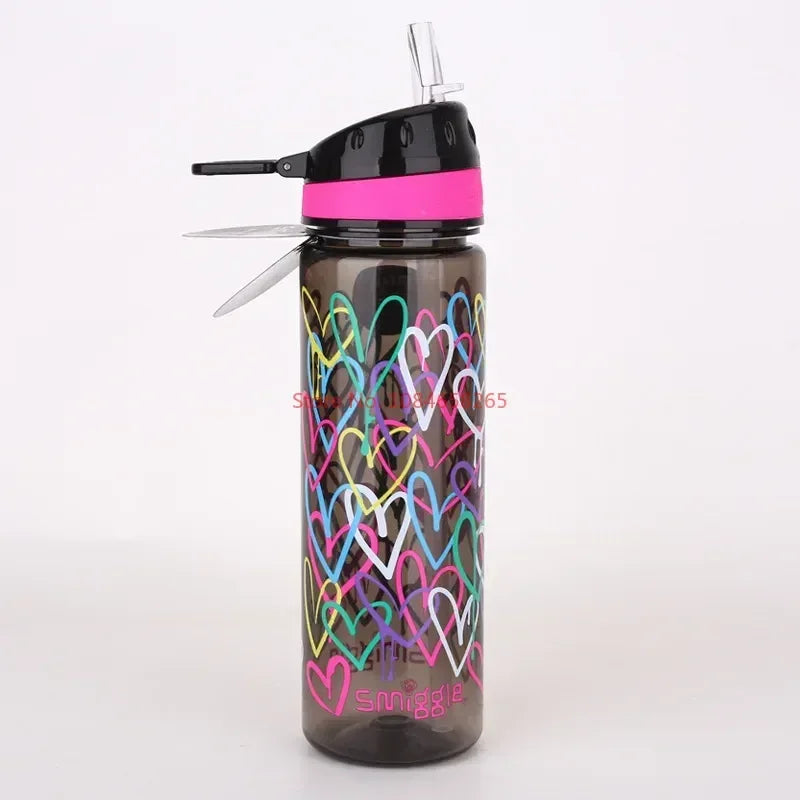 Smiggle Black Colored Graffiti Love Student Backpack