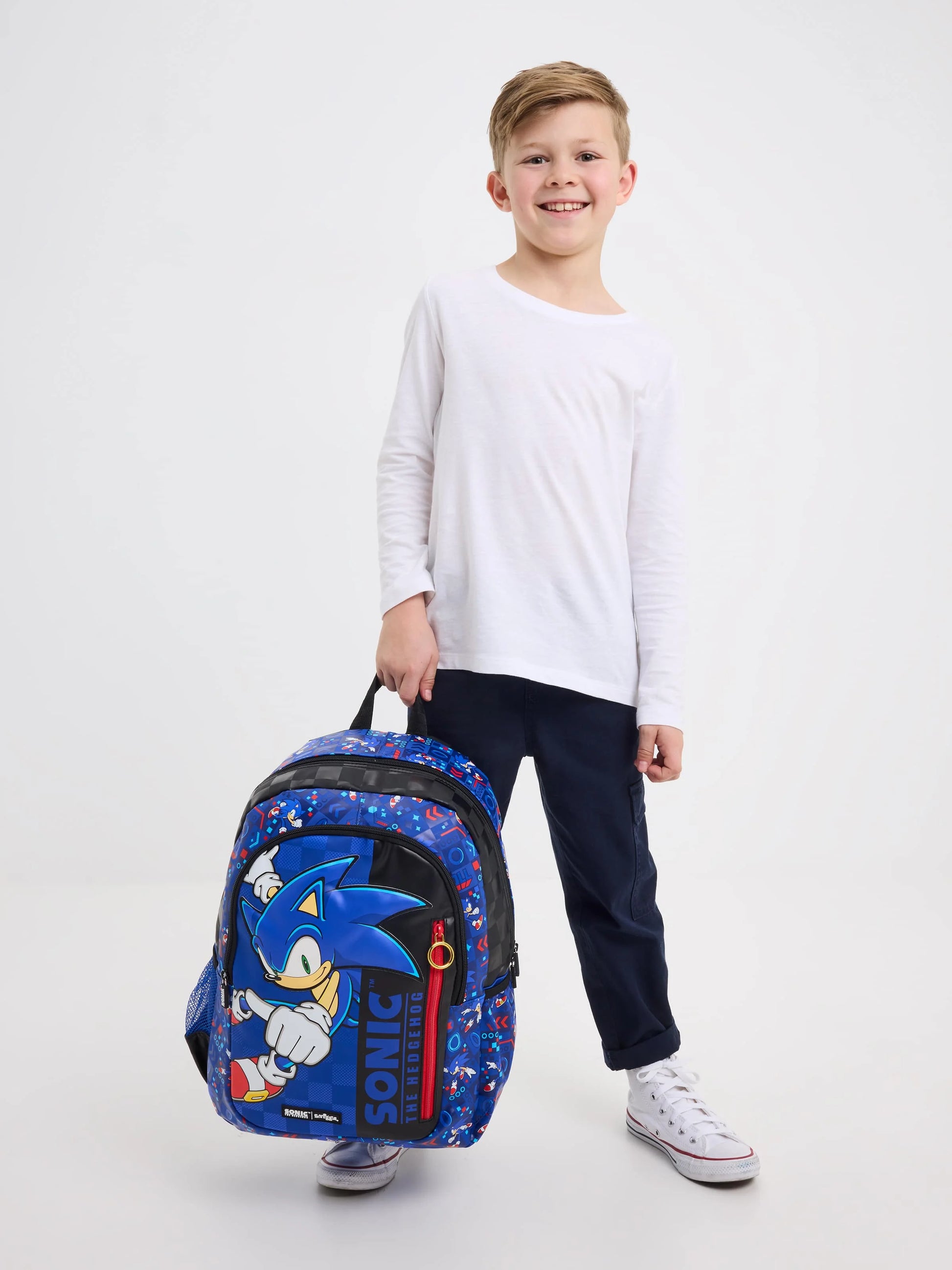 Smiggle Sonic Cartoon Series Children School Bag Backpack