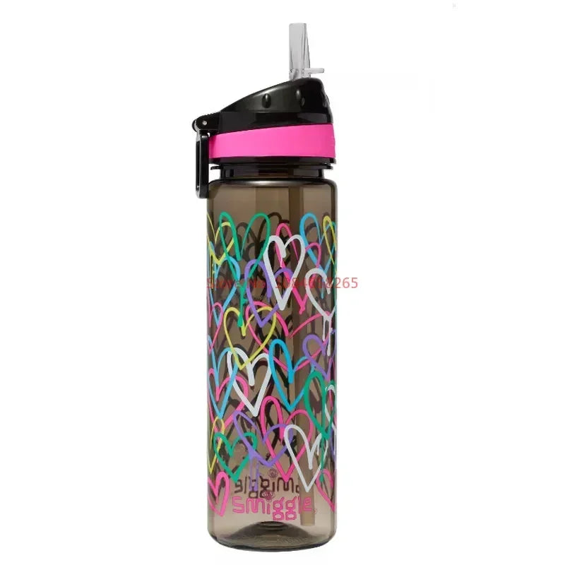 Smiggle Black Colored Graffiti Love Student Backpack