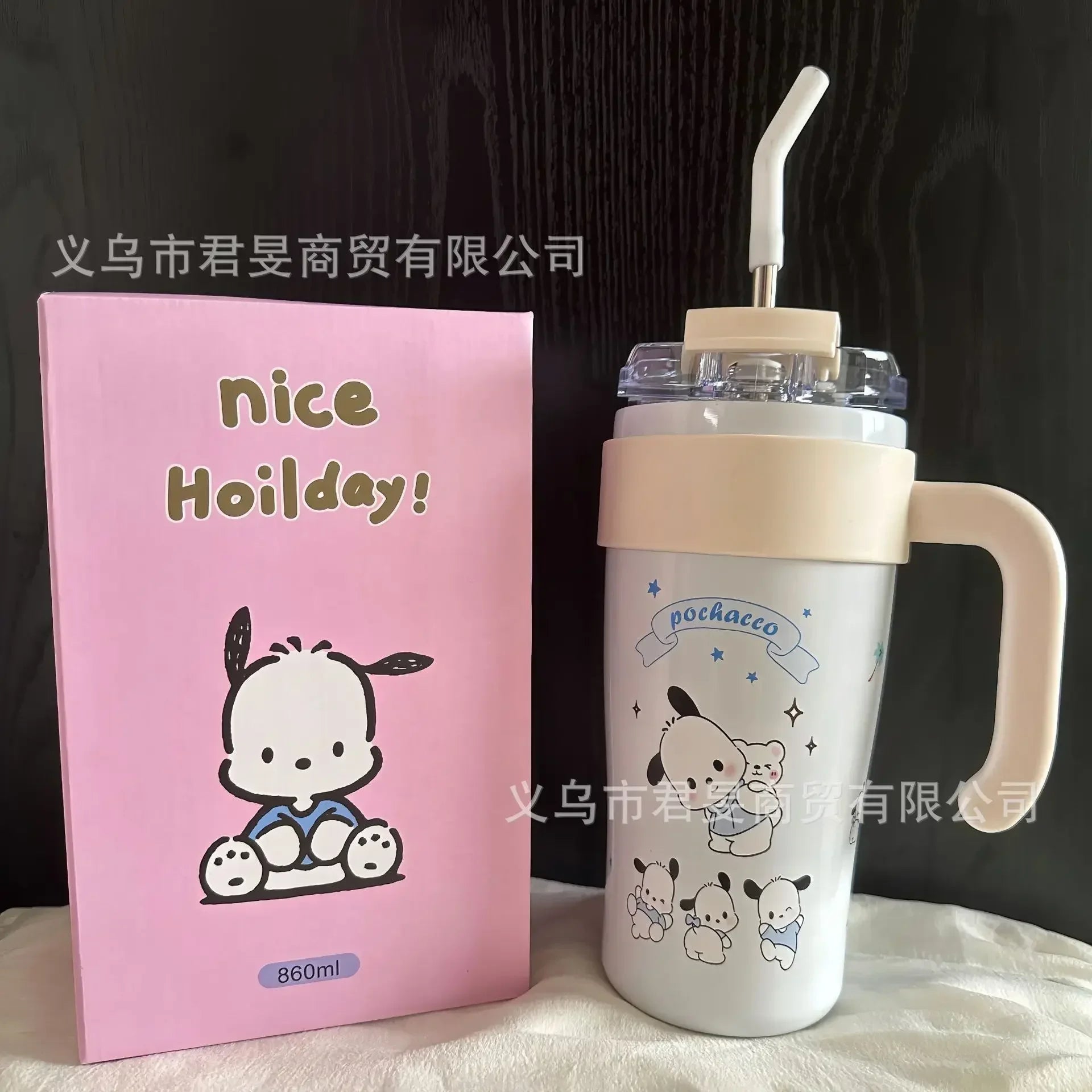 Sanrio Straw Thermos Bottle