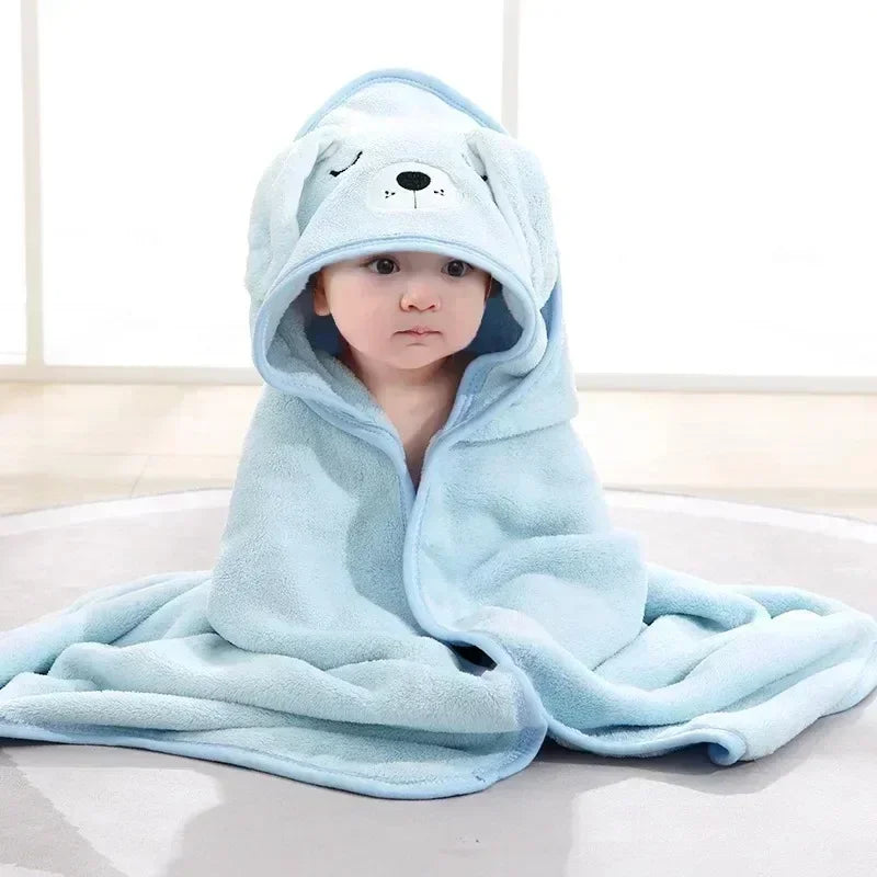 Animal Baby Bath Towel Coral Fleece Bath Towels 0-12 Months