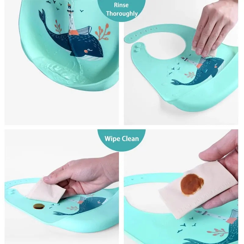 Baby Bibs Adjustable Waterproof Saliva Dripping Bib
